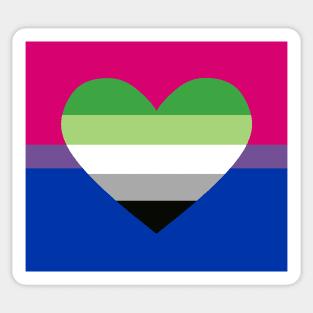 Aromantic and bisexual Sticker